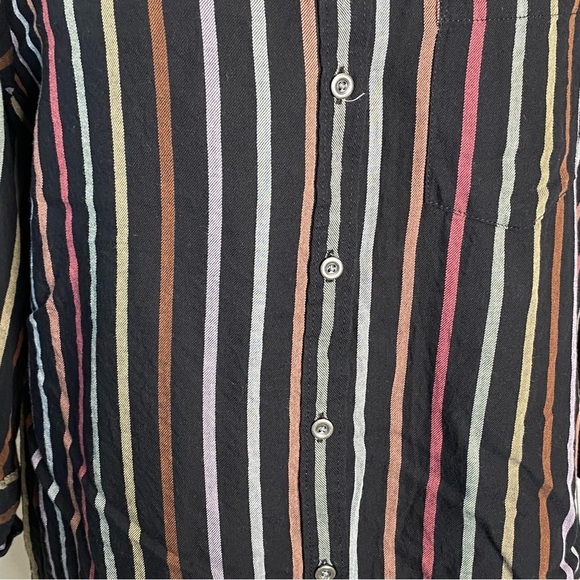Christopher & Banks Multicolor Vertical Striped Button Up Shirt - Picture 7 of 7